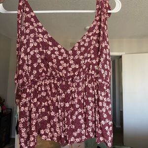 floral flowy tank top